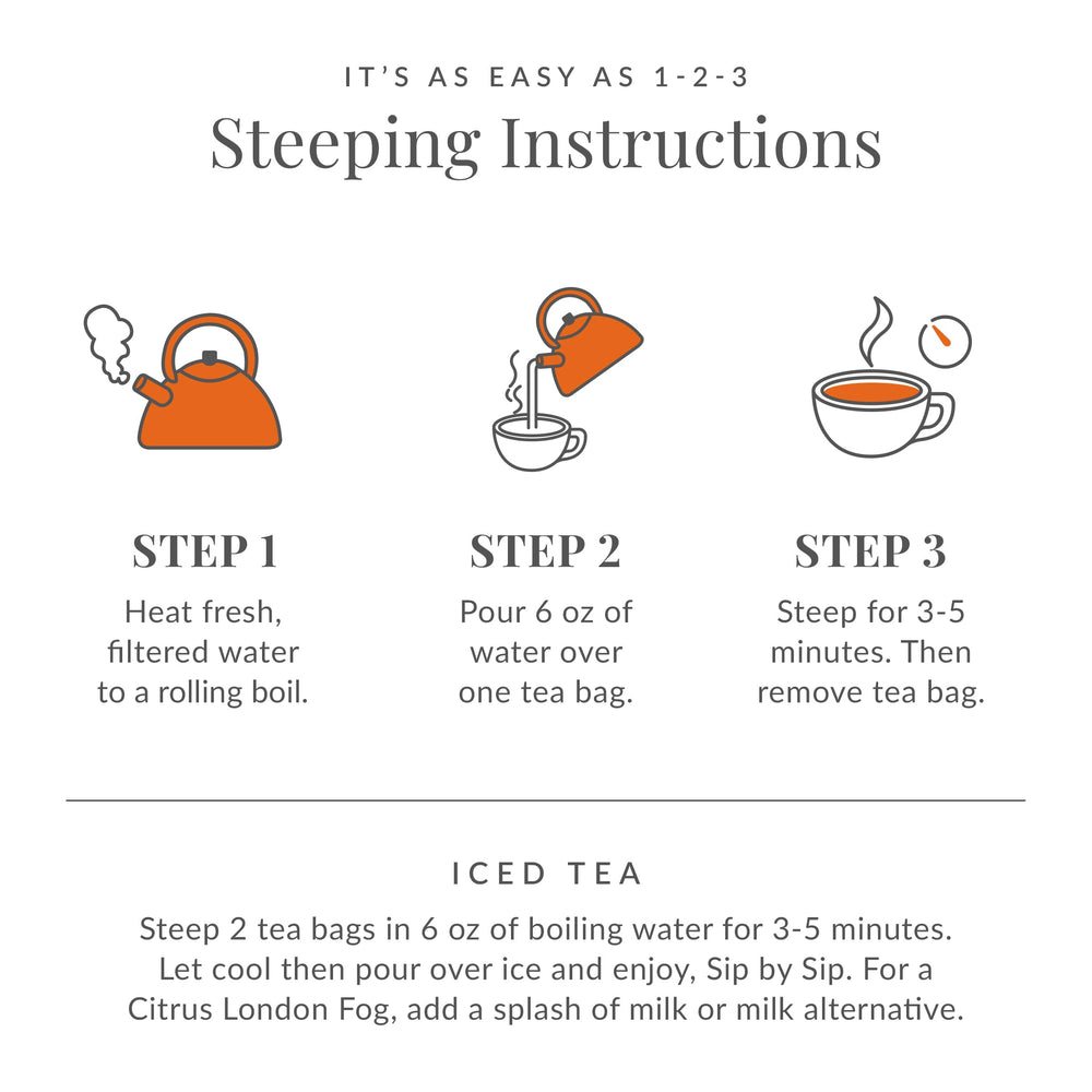 The Republic of Tea All Day Earl Grey Orange Marmalade tea time moment offers a comforting ritual.