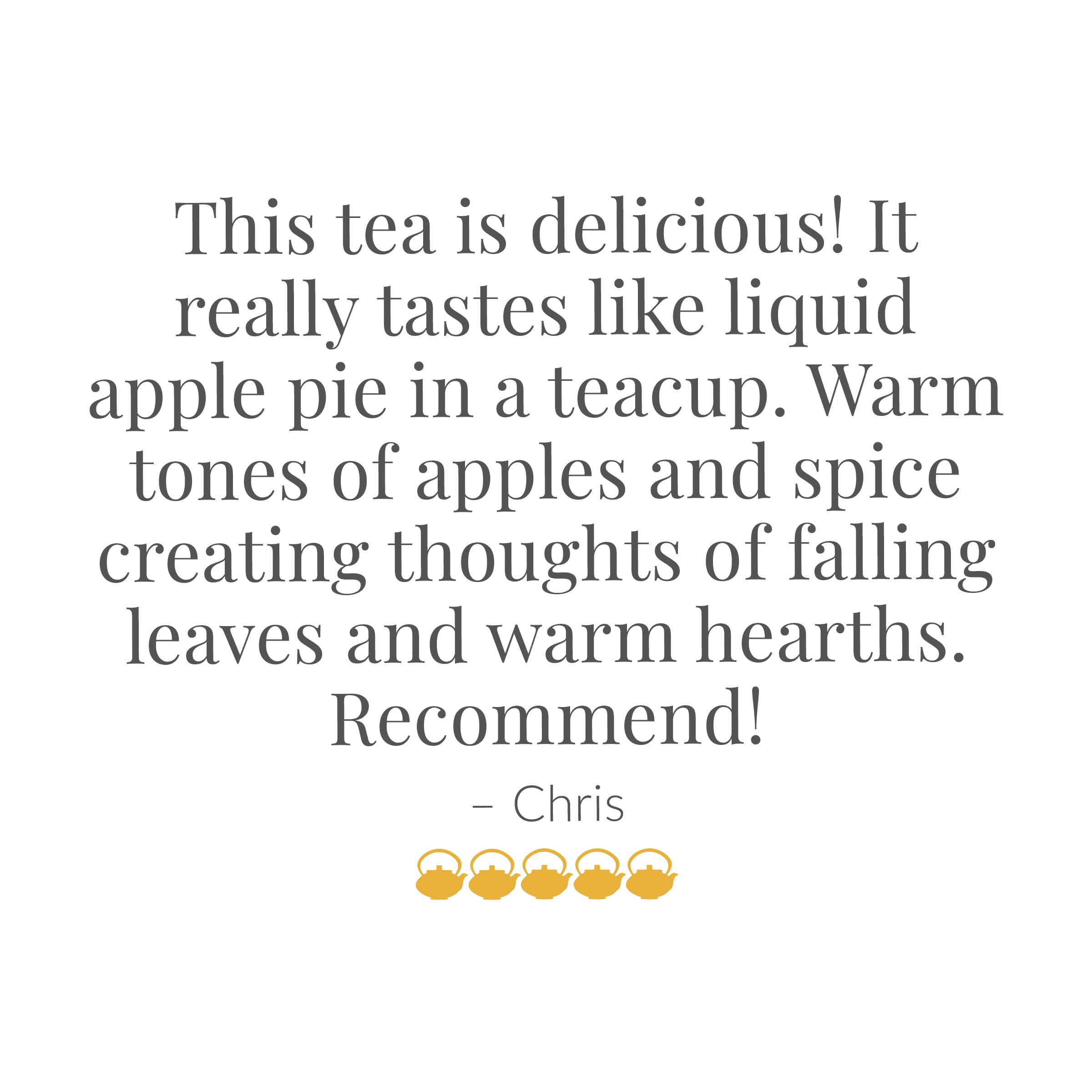 The Republic of Tea Apple Pie Chai packaging highlights premium loose-leaf blend.