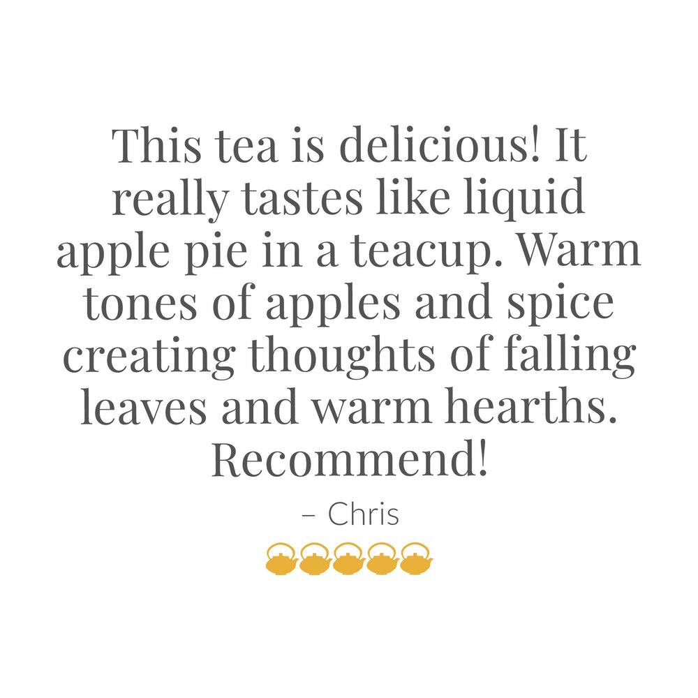 The Republic of Tea Apple Pie Chai packaging highlights premium loose-leaf blend.