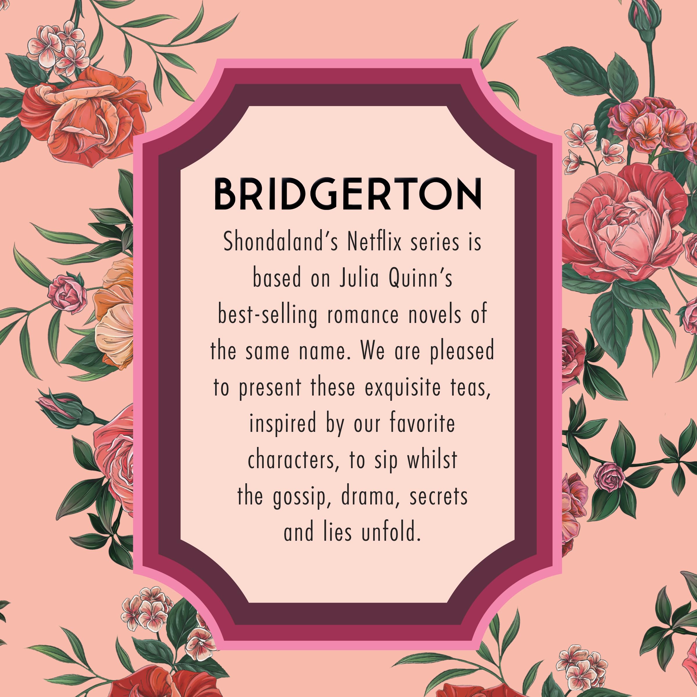 The Republic of Tea Bridgerton Queen Charlotte Ruby Tea brewed cup signaling warmth and elegance