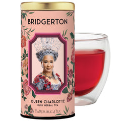 Bridgerton Queen Charlotte Ruby Tea cup showing ruby color and inviting flavor