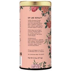 The Republic of Tea Bridgerton Queen Charlotte Ruby Tea dry blend with strawberry fragrance
