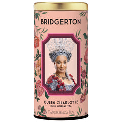 The Republic of Tea Bridgerton Queen Charlotte Ruby Tea bags with regal aroma for a refined ritual