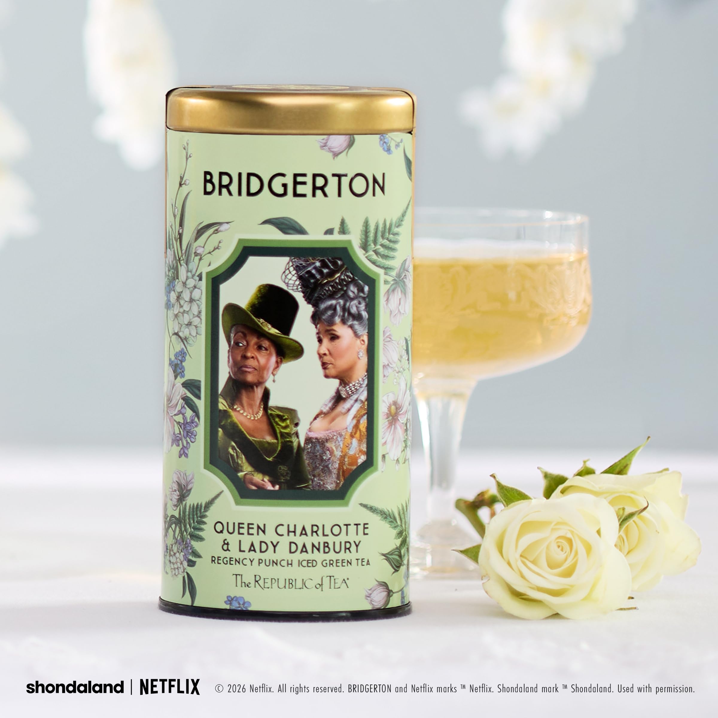 The Republic of Tea Bridgerton Regency Punch sliced citrus enhances aroma and brightness.