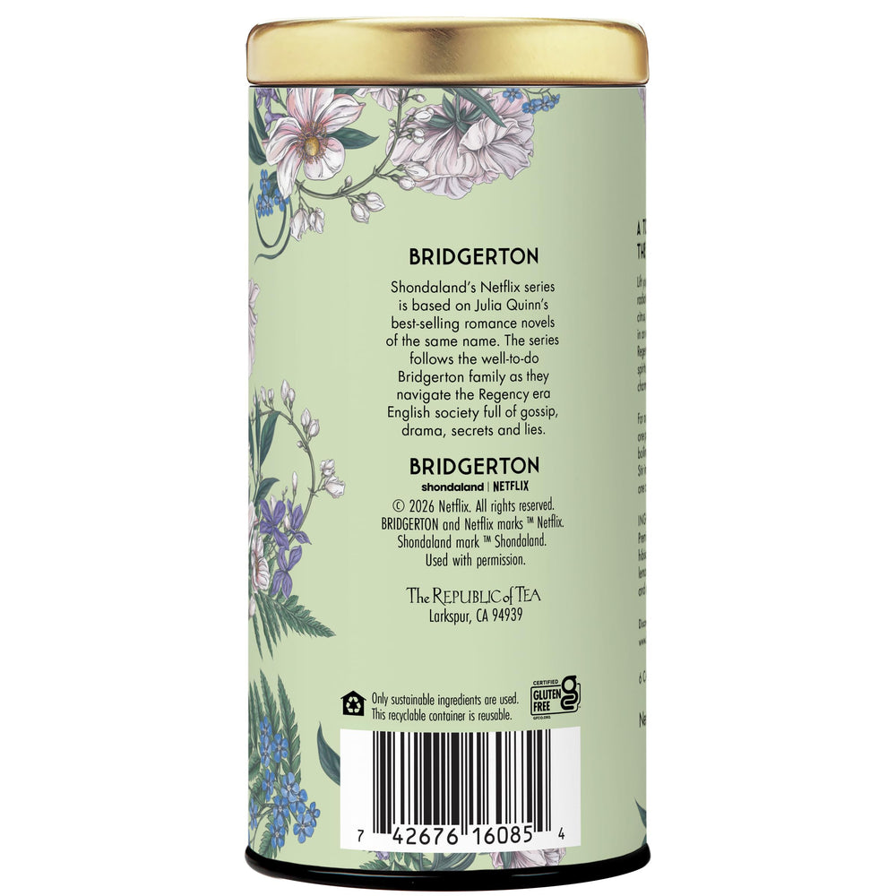 The Republic of Tea Bridgerton Regency Punch ice cubes help a crisp chill.