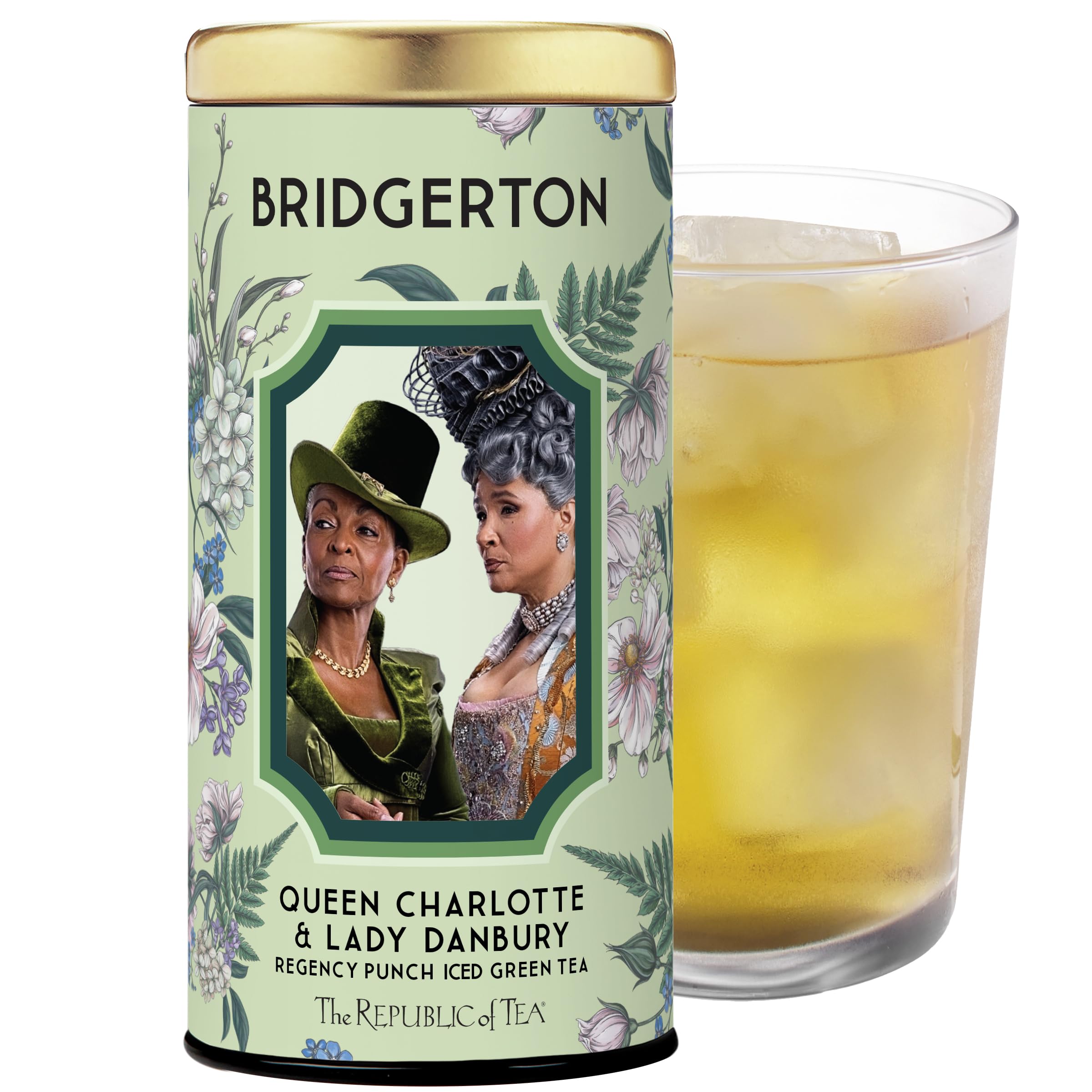 The Republic of Tea Bridgerton Regency Punch steeping releases citrusy hibiscus notes.