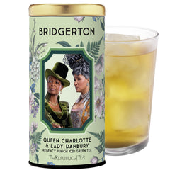 The Republic of Tea Bridgerton Regency Punch steeping releases citrusy hibiscus notes.