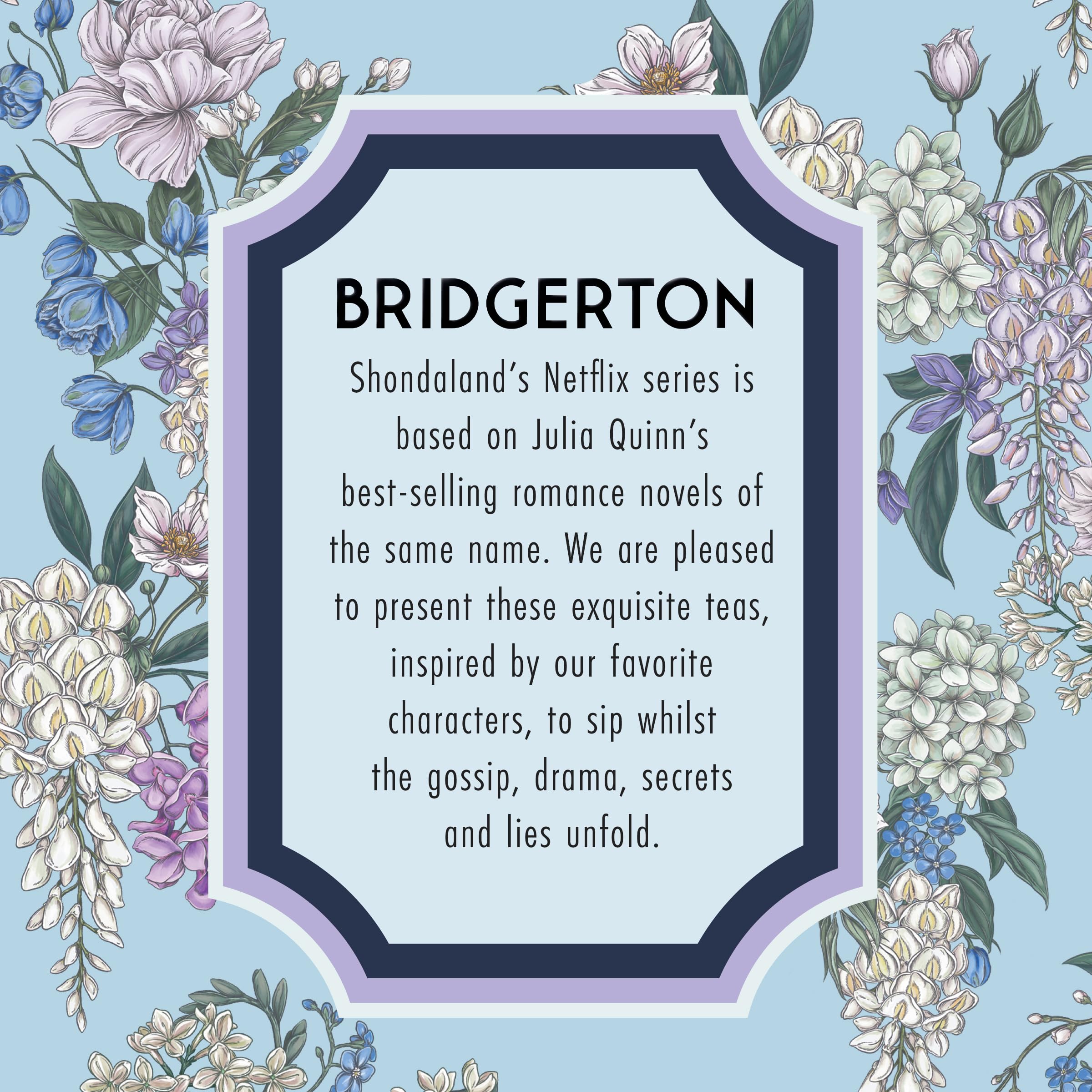 The Republic of Tea Bridgerton Sophie Rose Geranium White Tea palette offers light, refreshing taste for afternoon tea