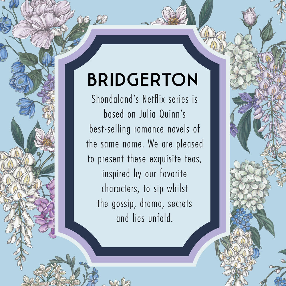 The Republic of Tea Bridgerton Sophie Rose Geranium White Tea palette offers light, refreshing taste for afternoon tea