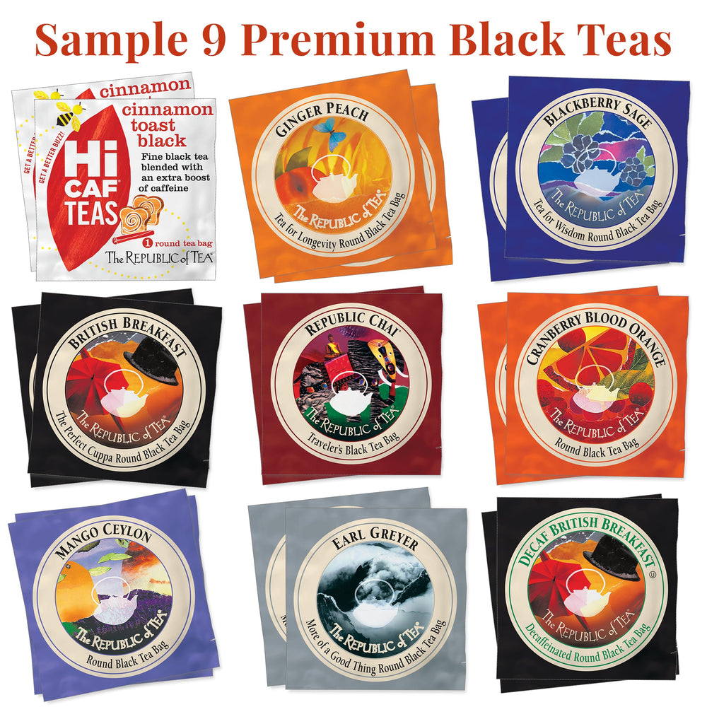 The Republic of Tea caffeine content comparison aids choosing.