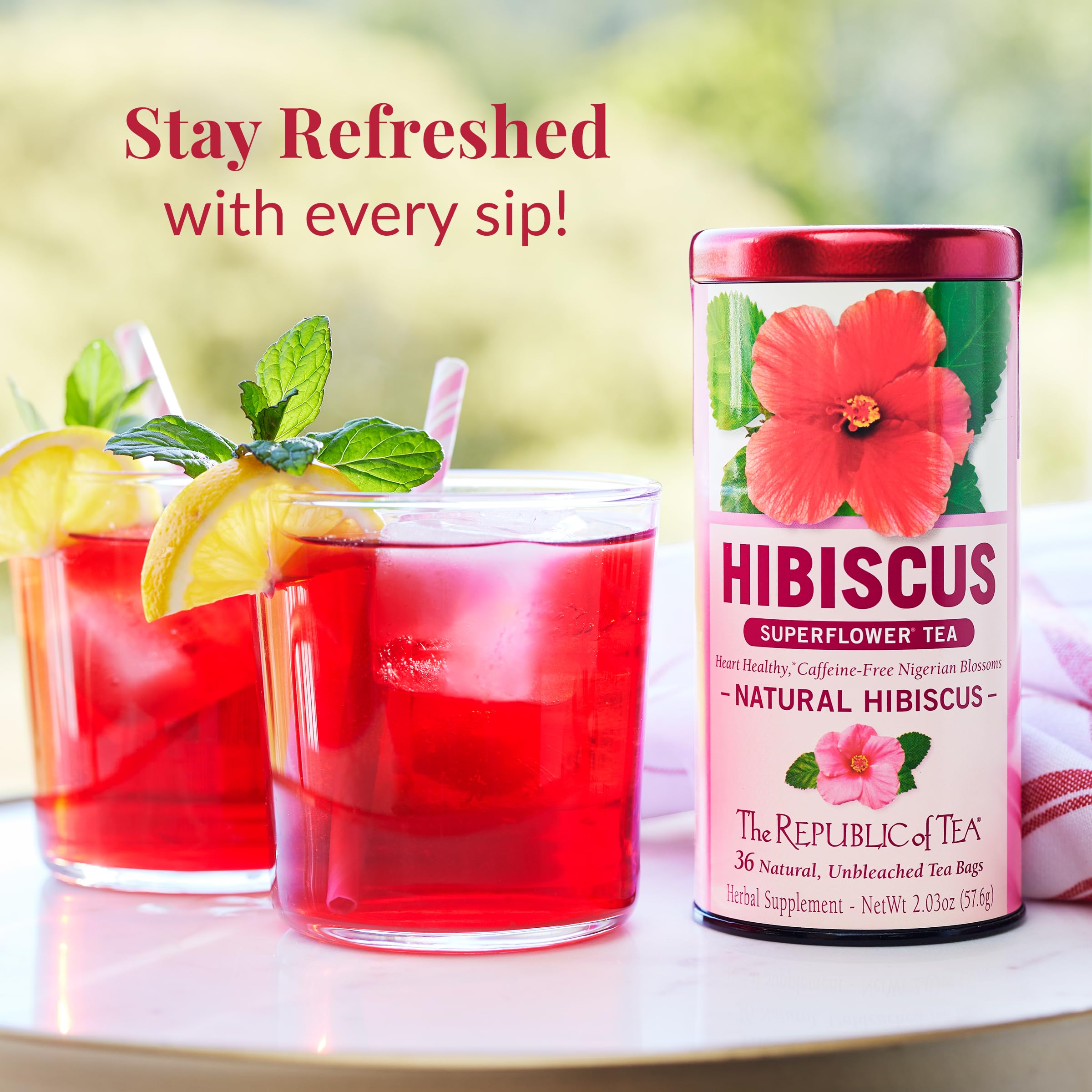 The Republic of Tea caffeine-free option for any time of day.