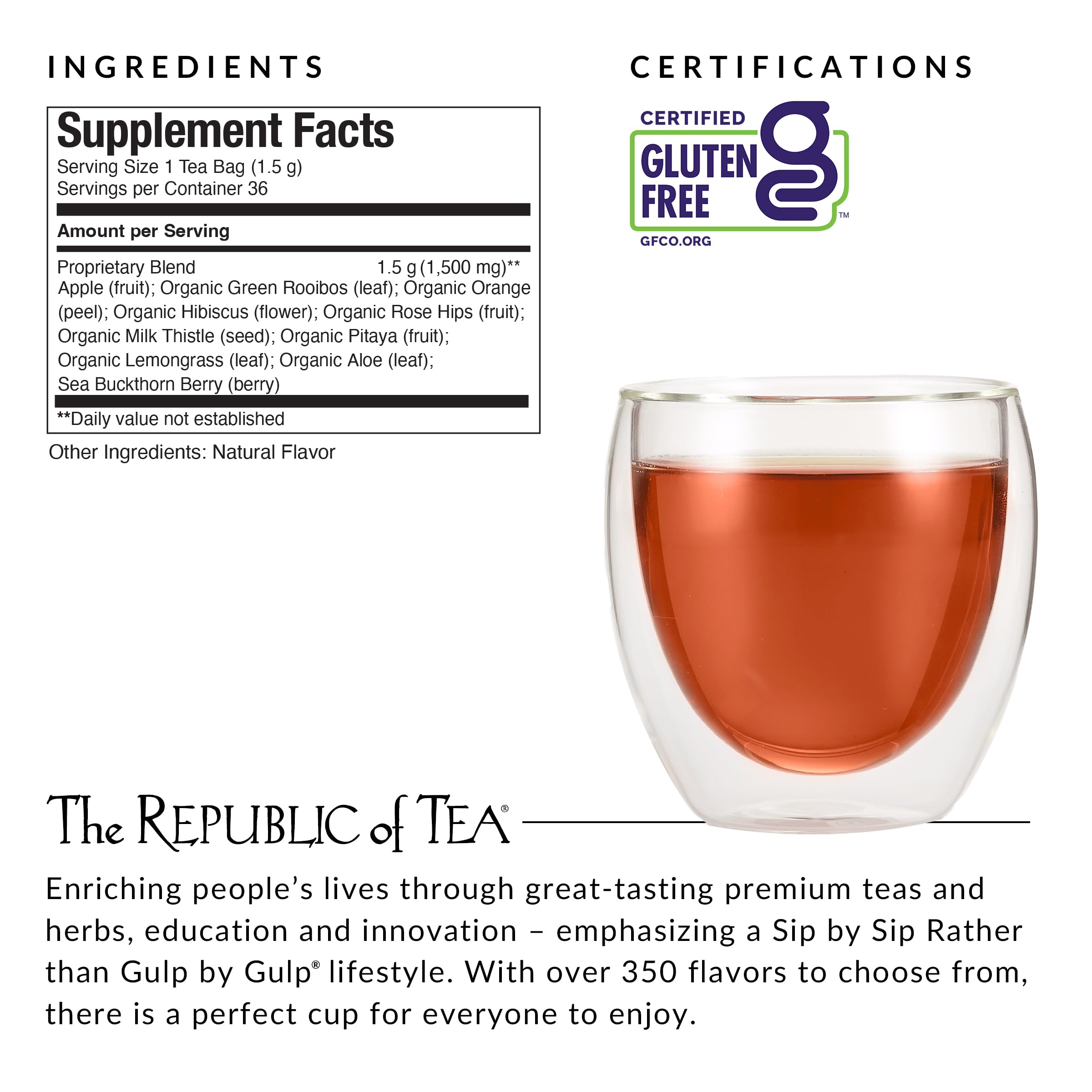 The Republic of Tea Clean Beauty Berry Aloe packaging evokes premium herbal wellness rituals.