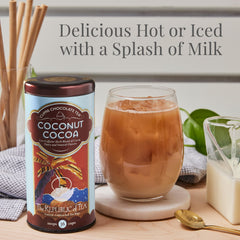 The Republic of Tea Coconut Cocoa Cuppa Chocolate dates ingredients image shows natural sweetness.