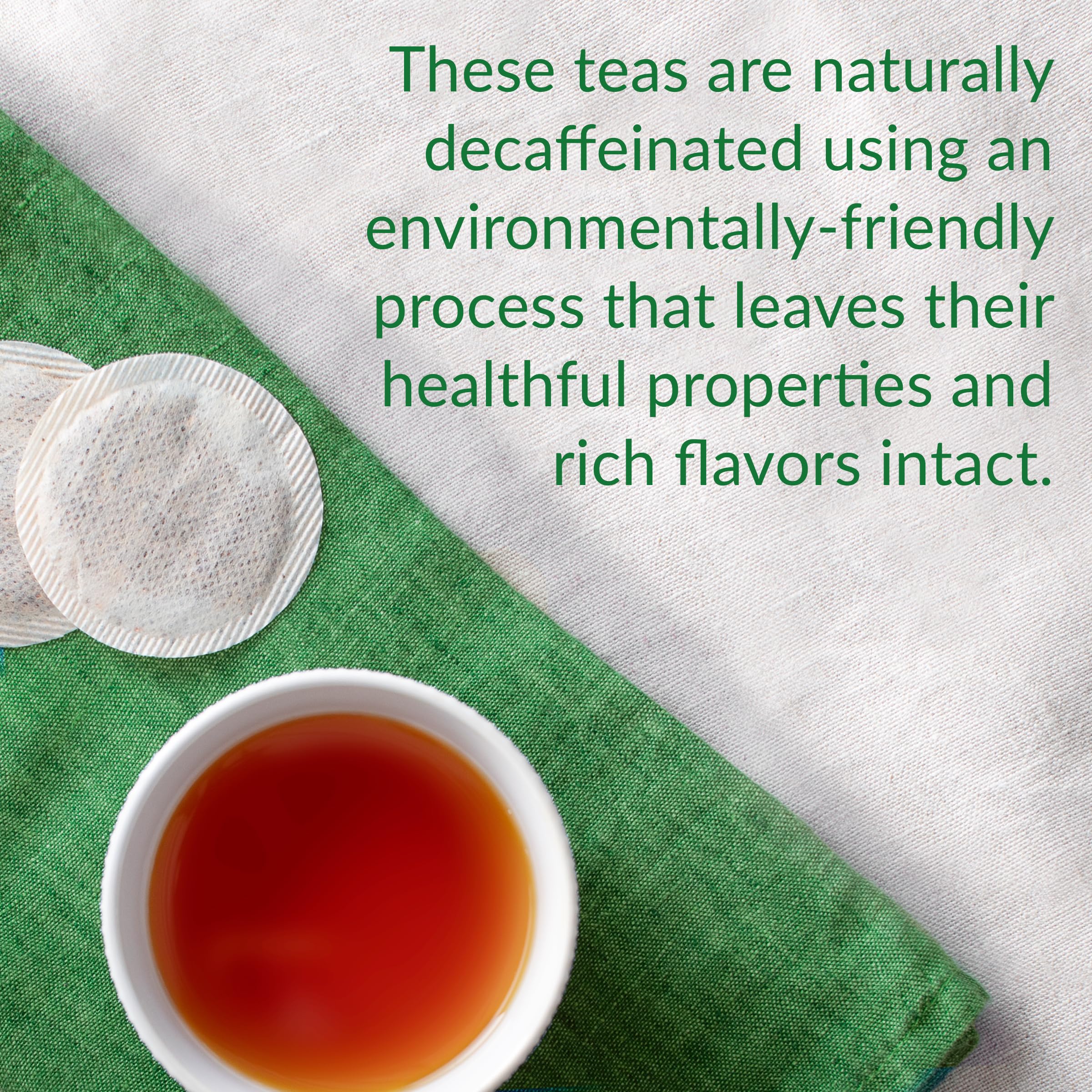 The Republic of Tea decaf British Breakfast pour shows bold aroma