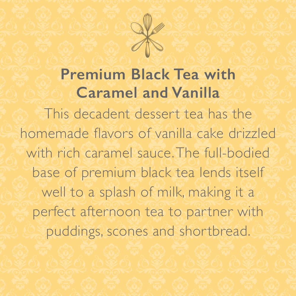 The Republic of Tea Downton Abbey Mrs. Patmore's Pudding Tea aroma evokes vanilla caramel sweetness.