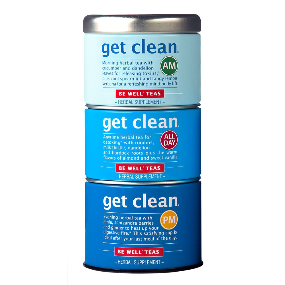 The Republic Of Tea Get Clean Stackable Tea bags for a gentle two-week routine.