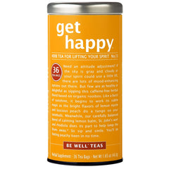 The Republic of Tea Get Happy No. 13 tea bags ready for a mood lift.