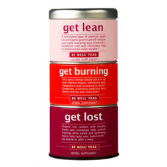 The Republic of Tea Get Lost stackable tin with 42 herbal bags for everyday sipping.
