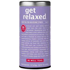 The Republic of Tea Get Relaxed No.14 tea bag close-up for a calming ritual.