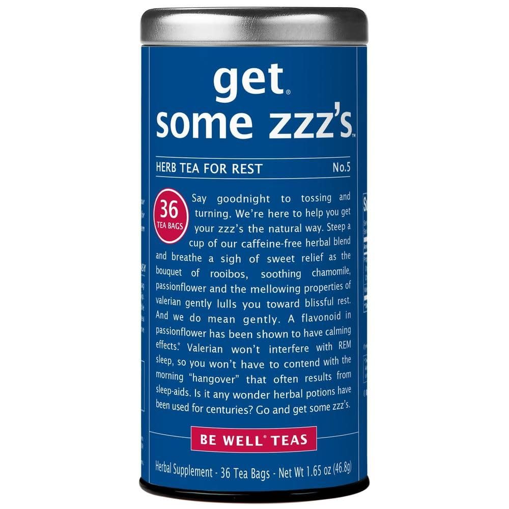 The Republic of Tea Get Some Zzzs tea bag steeping for a calming evening ritual