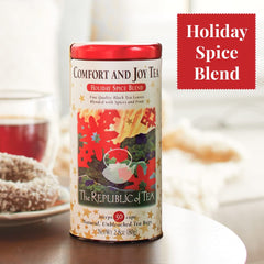 The Republic of Tea Gingerbread Cinnamon Peppermint aroma invites warm tastings