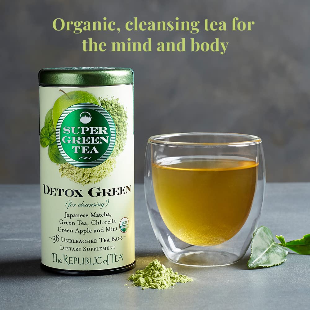 Matcha powder from The Republic of Tea for a smooth infusion.
