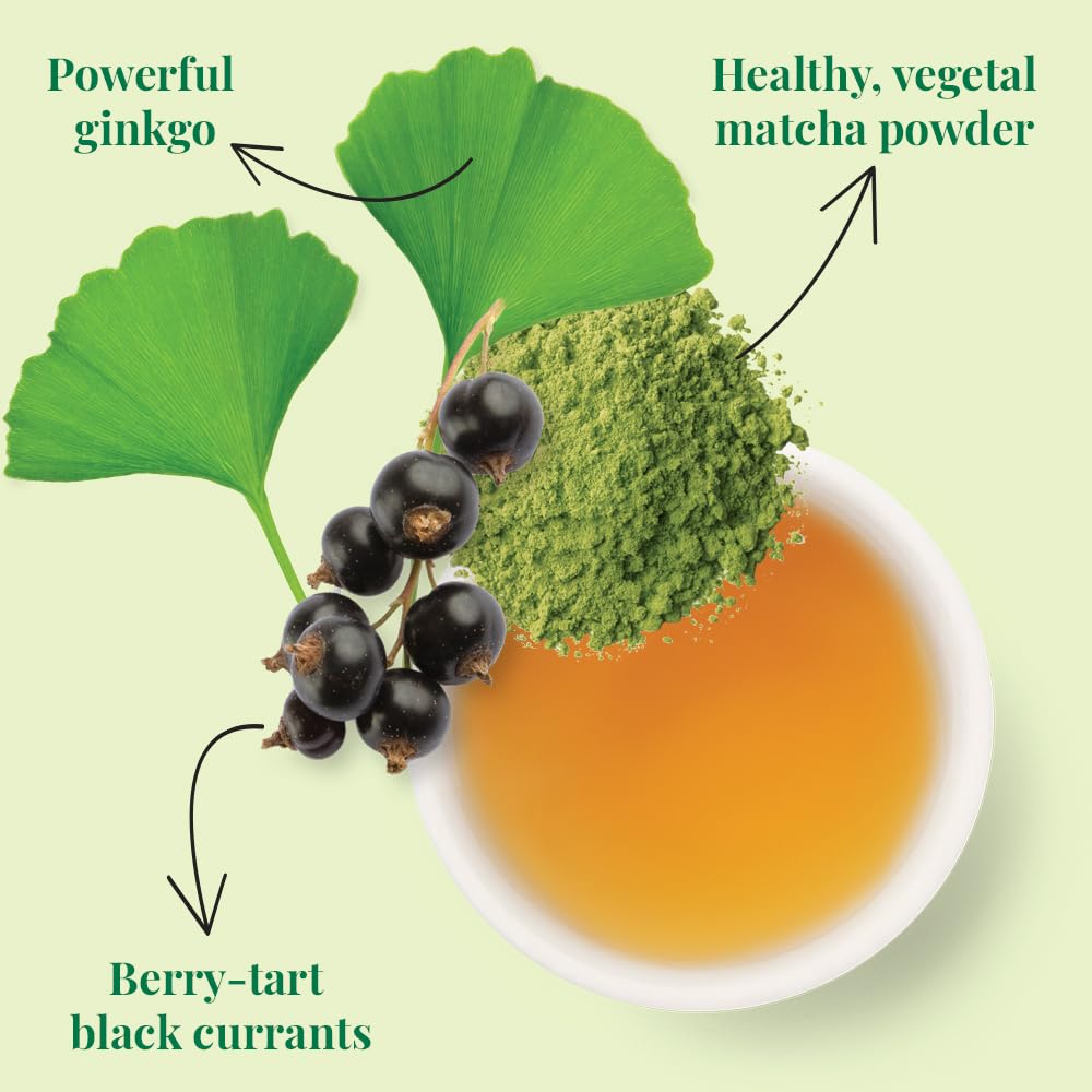 Bright green matcha powder used in Brain Boost SuperGreen tea.