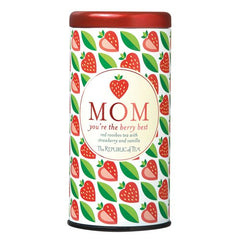 The Republic of Tea Mom You're The Berry Best Tea cup serving highlights premium flavor ready for savoring.