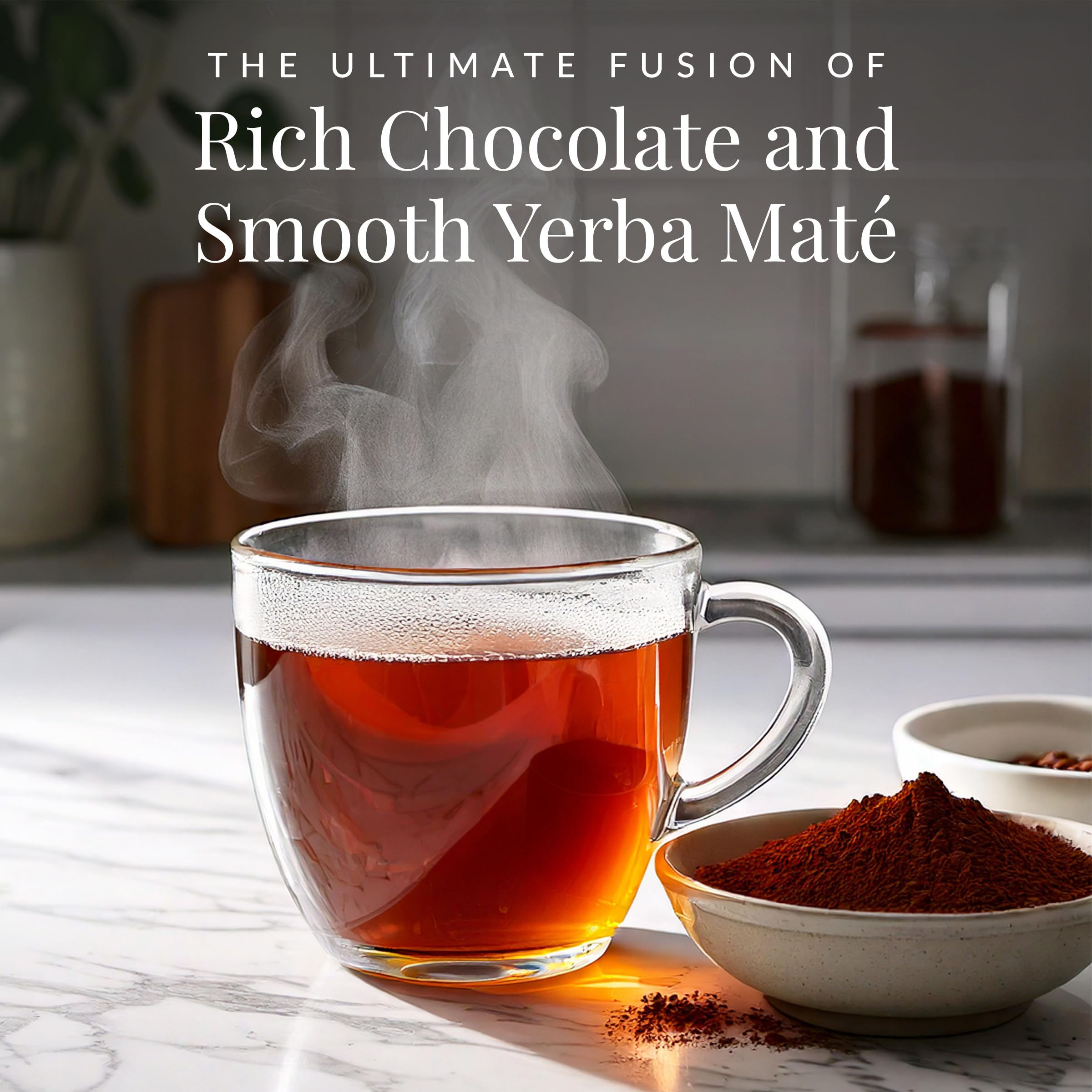 Packaging of The Republic of Tea Organic Double Dark Chocolate Mate