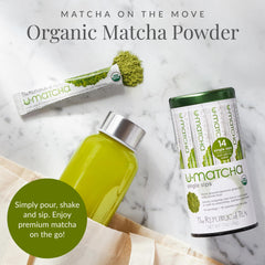The Republic of Tea Umatcha organic matcha powder packet.