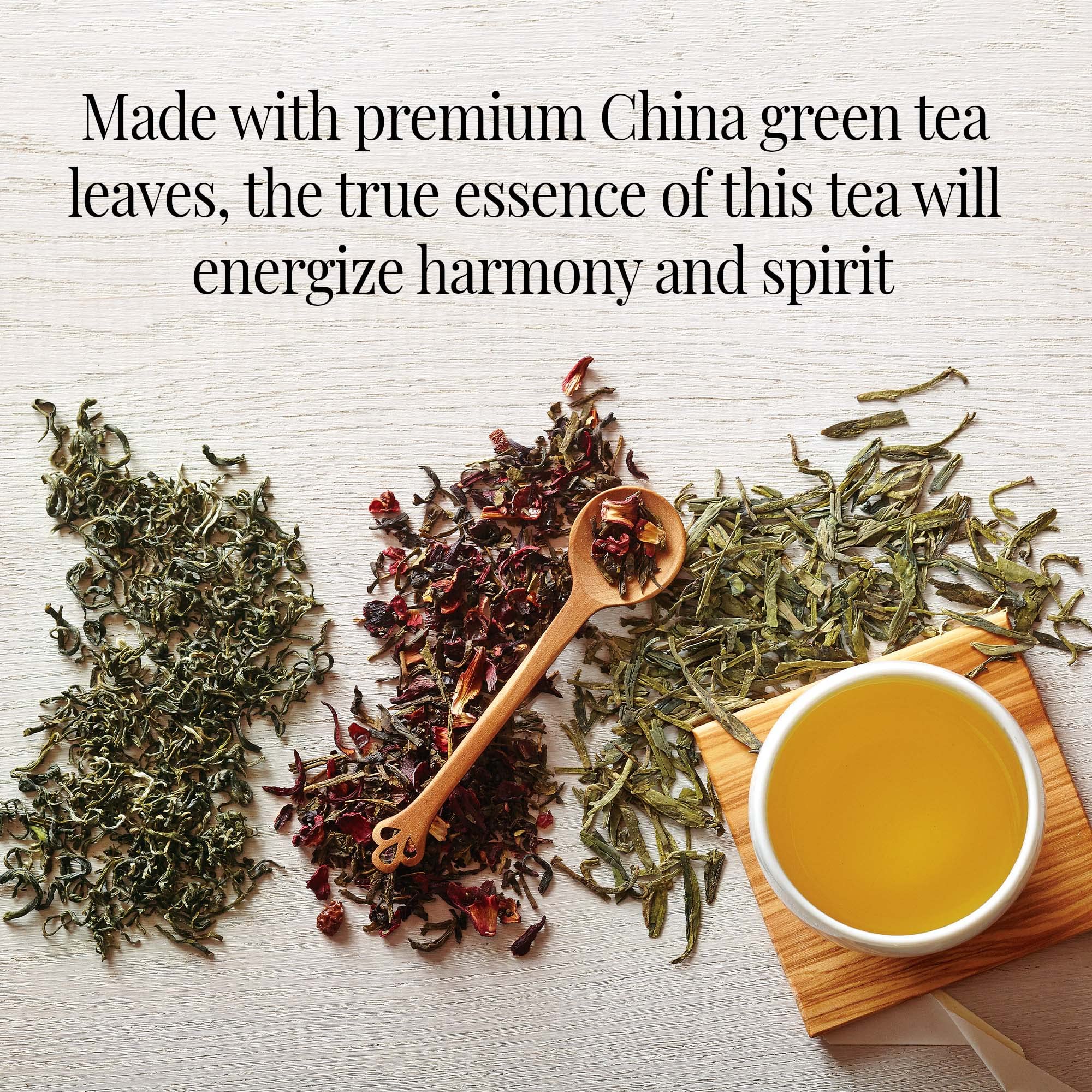 Steeped People's Green Tea cup showing a smooth, refreshing aroma.