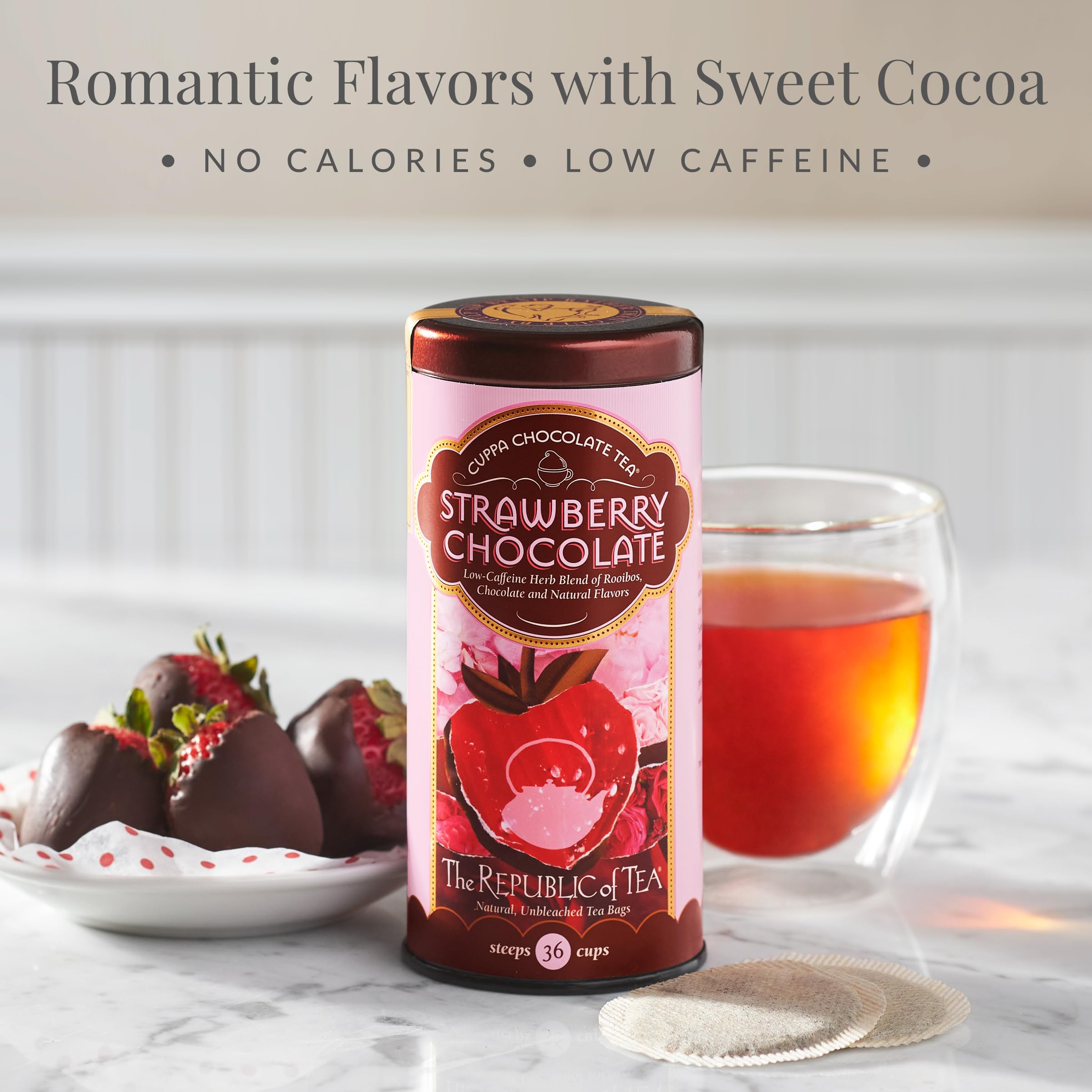The Republic of Tea strawberry cuppa chocolate in cup dessert like flavor