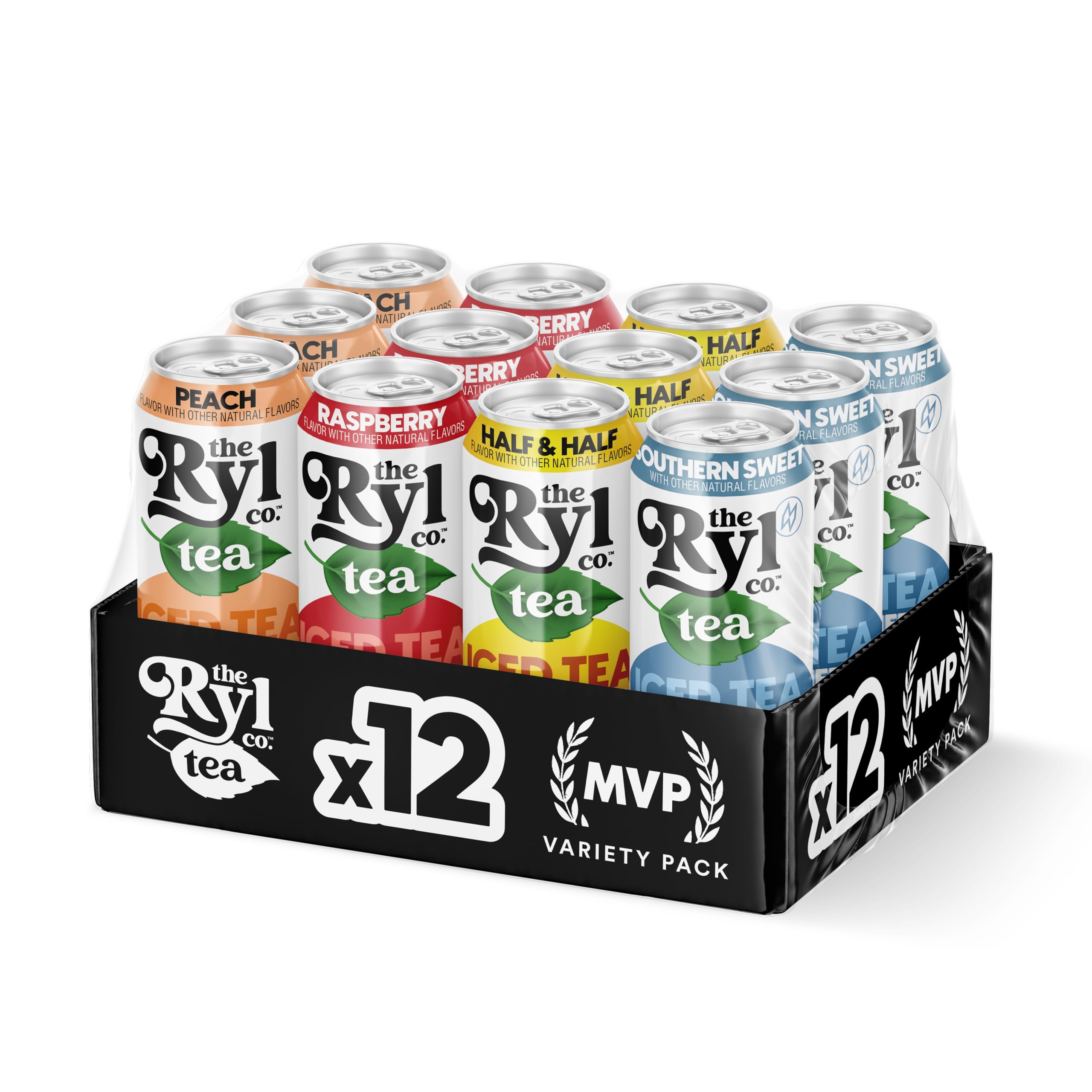 The Ryl Co Iced Tea MVP front can displaying zero sugar and low calories.