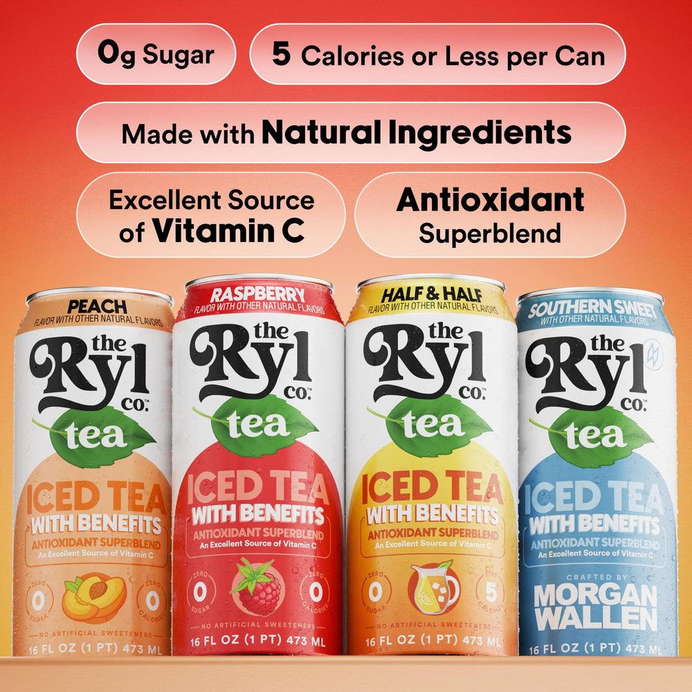 The Ryl Co Iced Tea MVP glass pour ready to drink.