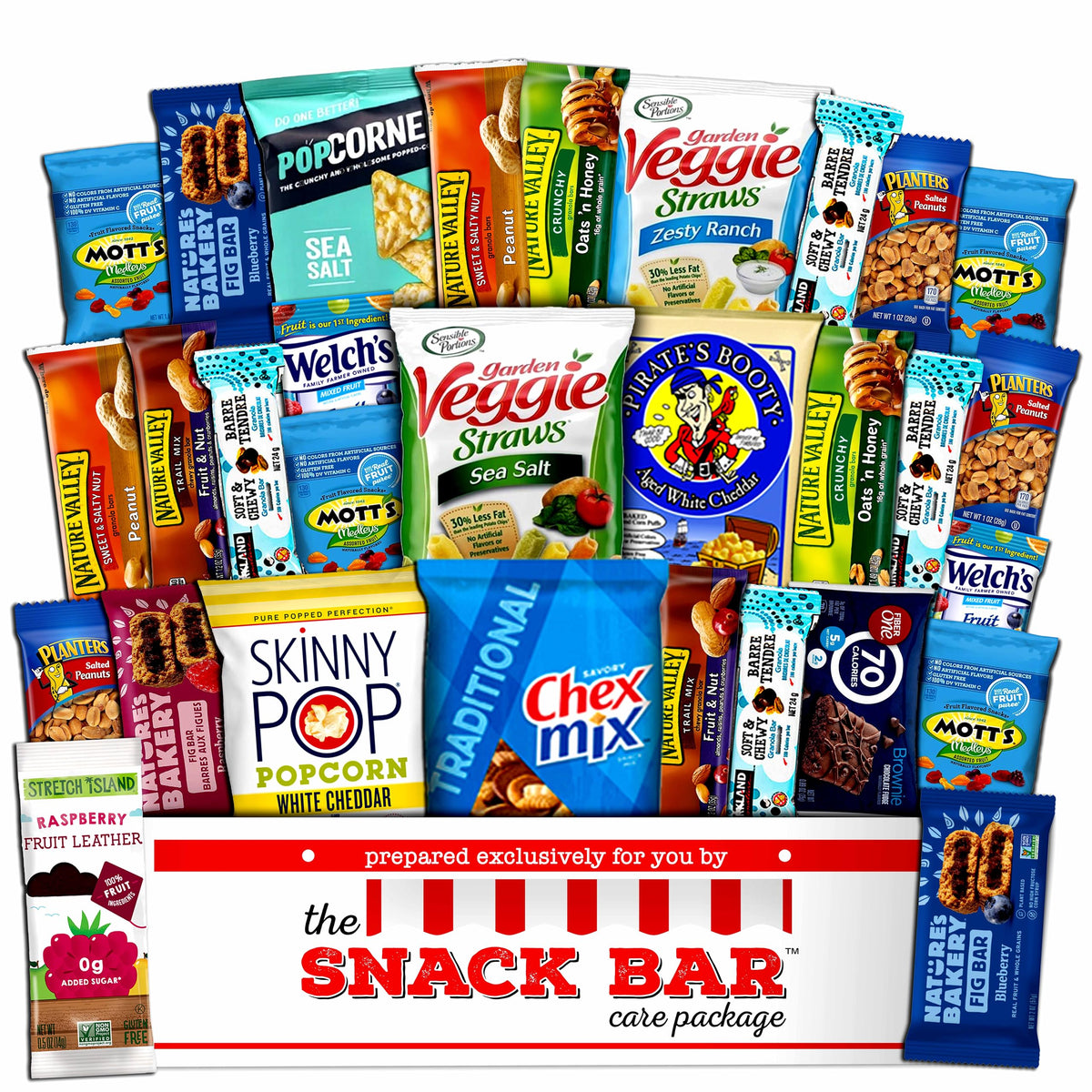 The Snack Bar healthy care package 30-count box, ideal for gifts and team snacks.