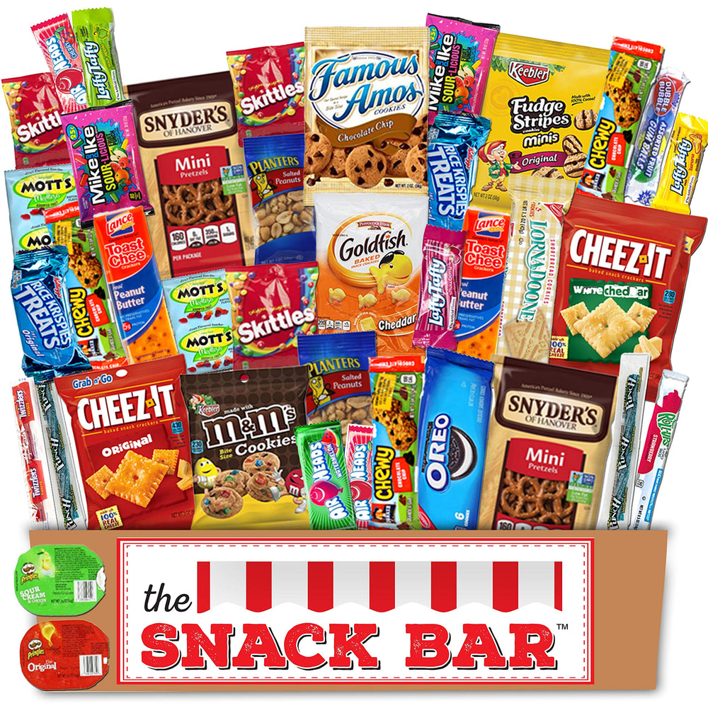 The Snack Bar snack care package 40-count ideal for lunches and on-the-go snacking.