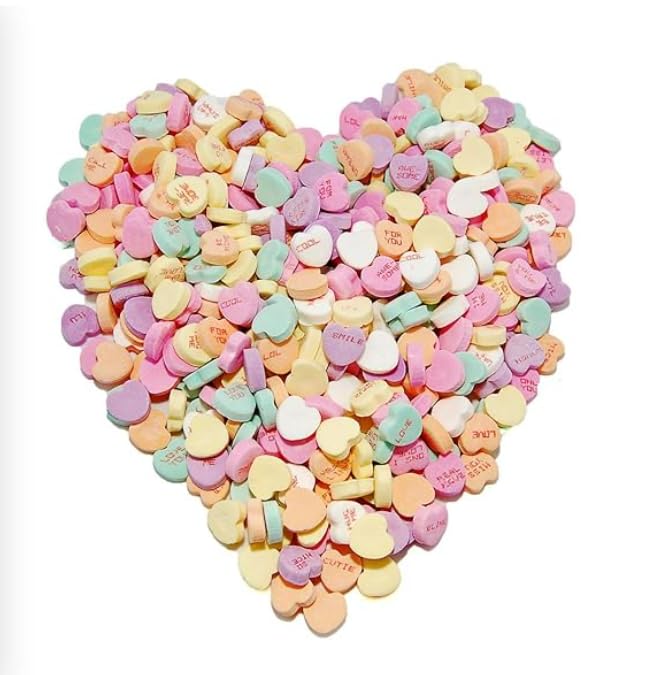 The Snackery Conversation Hearts in a gift-ready bag for romantic moments.