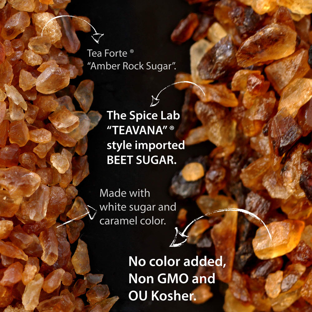 The Spice Lab Belgian brown rock sugar reveals a warm molasses tone for baking