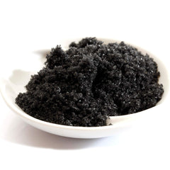 The Spice Lab Black Lava Salt on a seafood dish adds dramatic color