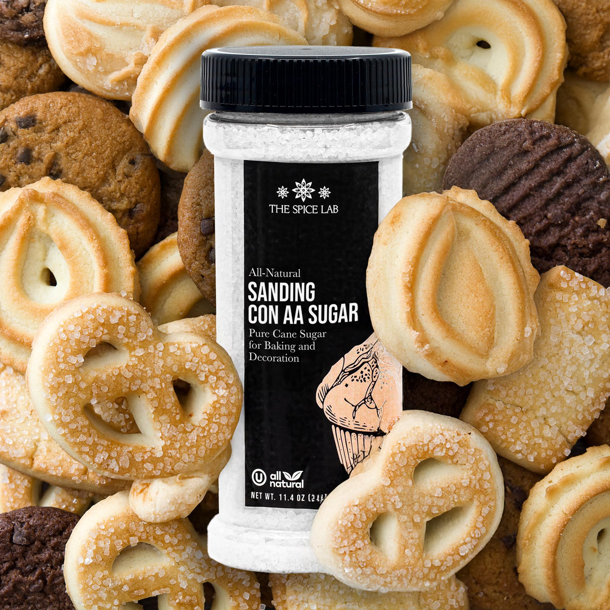 The Spice Lab confectioners sugar enhances cupcake decorations with texture
