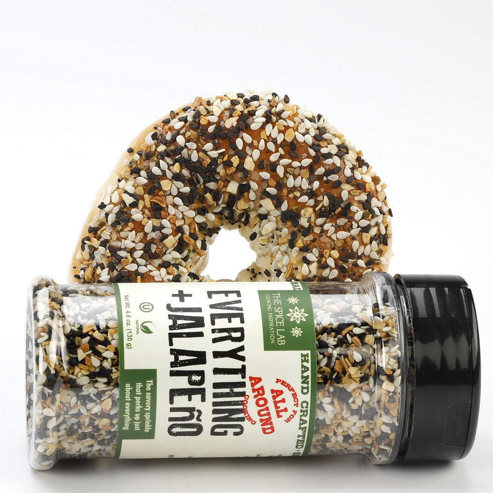Premium sesame and dried onion complement the jalapeño heat.