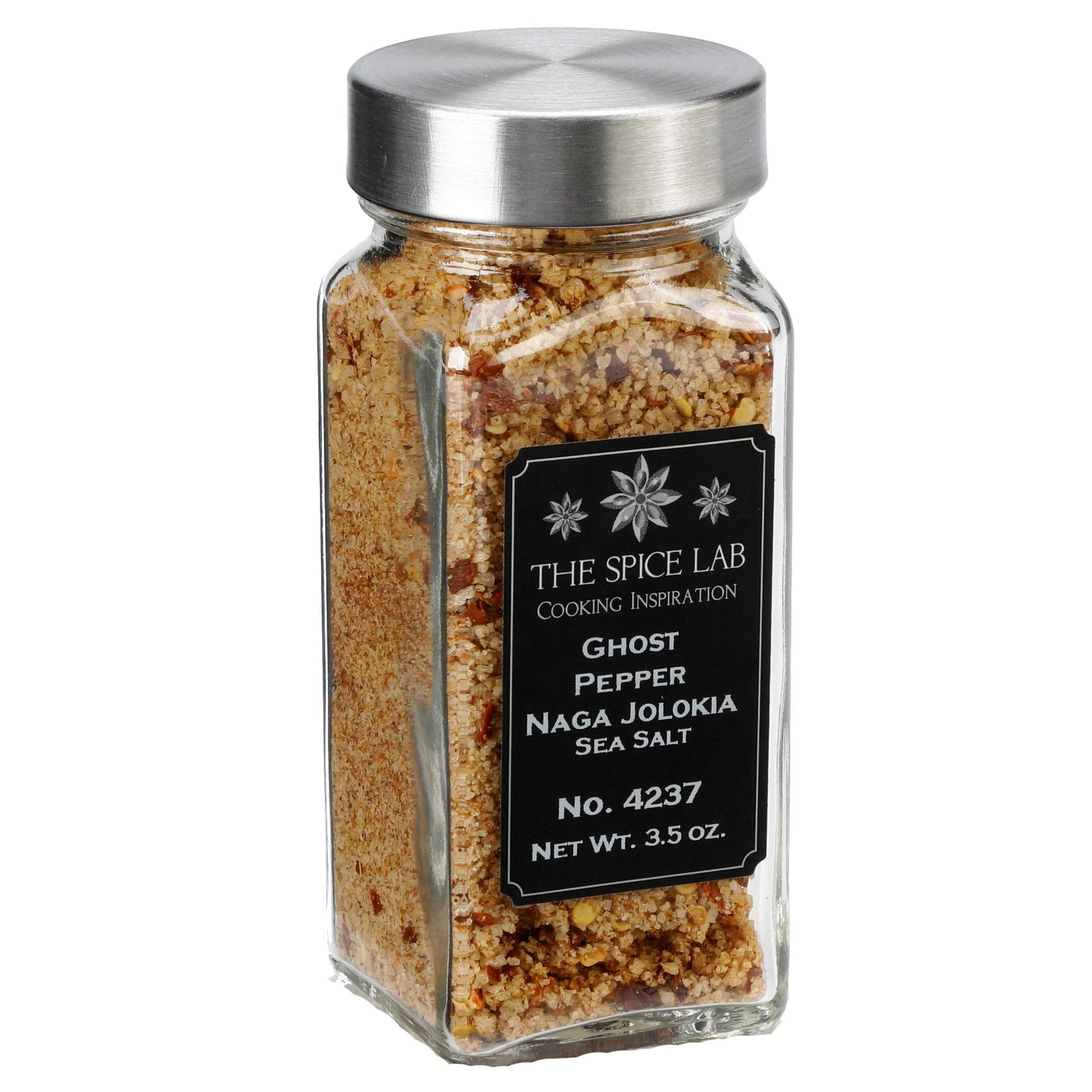 The Spice Lab Ghost Pepper Salt jar front shows premium heat.