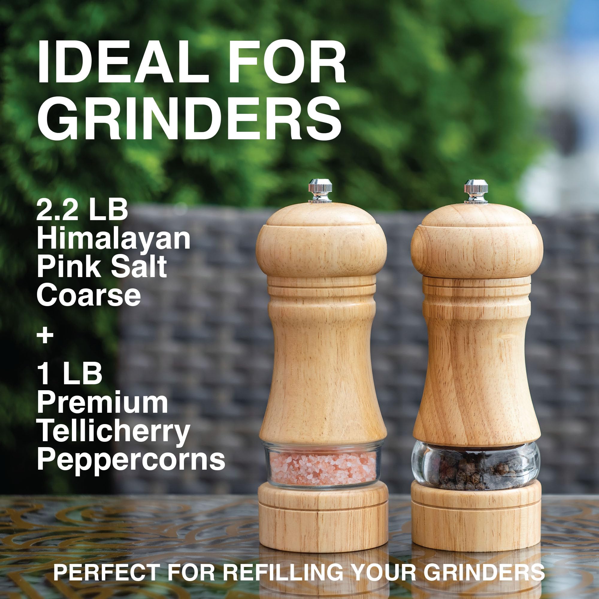 The Spice Lab grinder-ready peppercorns ideal for precise, fresh-ground pepper.