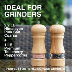 The Spice Lab grinder-ready peppercorns ideal for precise, fresh-ground pepper.