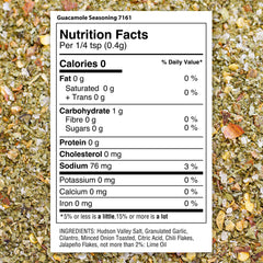 The Spice Lab Guacamole Mix sprinkled over dip for party-ready guacamole.
