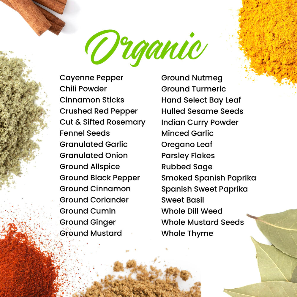 The Spice Lab heritage jar labels support quick, consistent seasoning.
