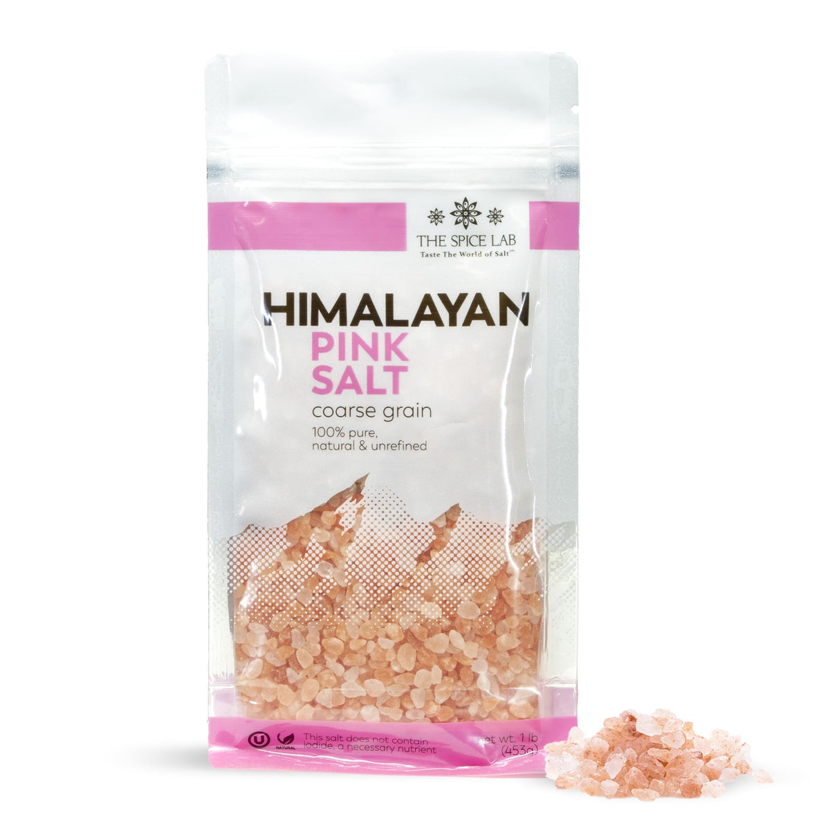 The Spice Lab Himalayan Salt coarse crystals ideal for grilling and roasting.