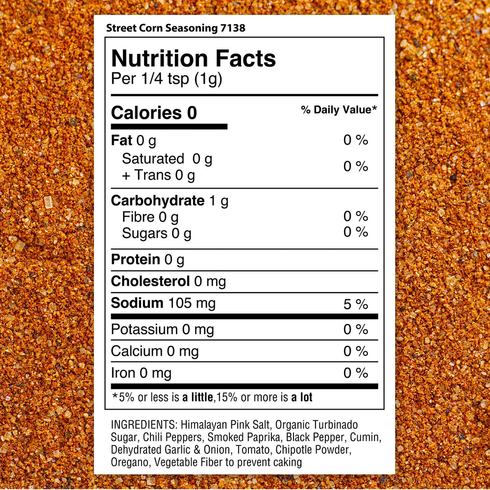 Closeup of The Spice Lab elote seasoning ingredients