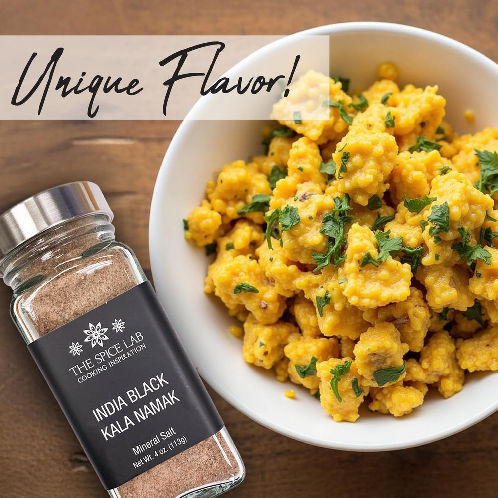 Kala Namak crystals close-up — mineral-rich aroma for cooking.