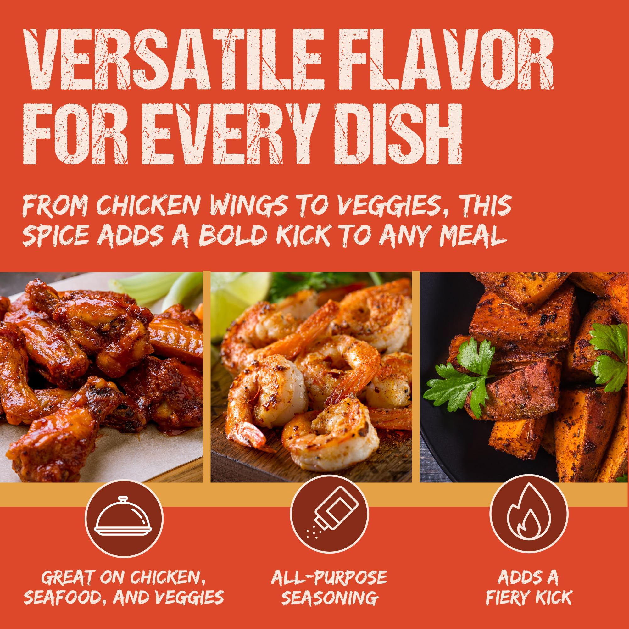 The Spice Lab Nashville Hot kitchen-scene suggests versatile seasoning for veggies and popcorn.